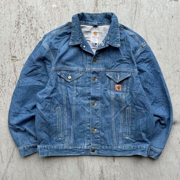 Vintage Carhartt denim trucker jacket size xl - Picture 1 of 4